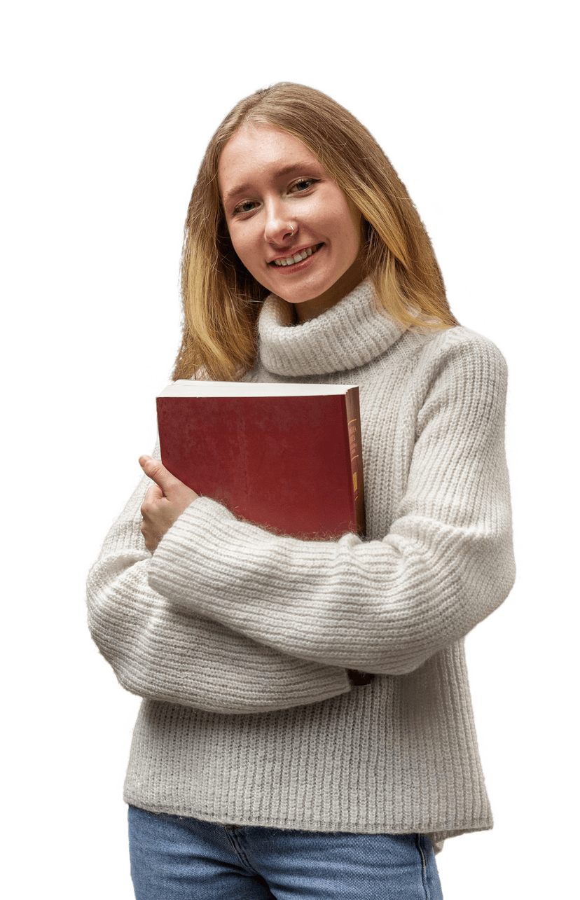 Student with books